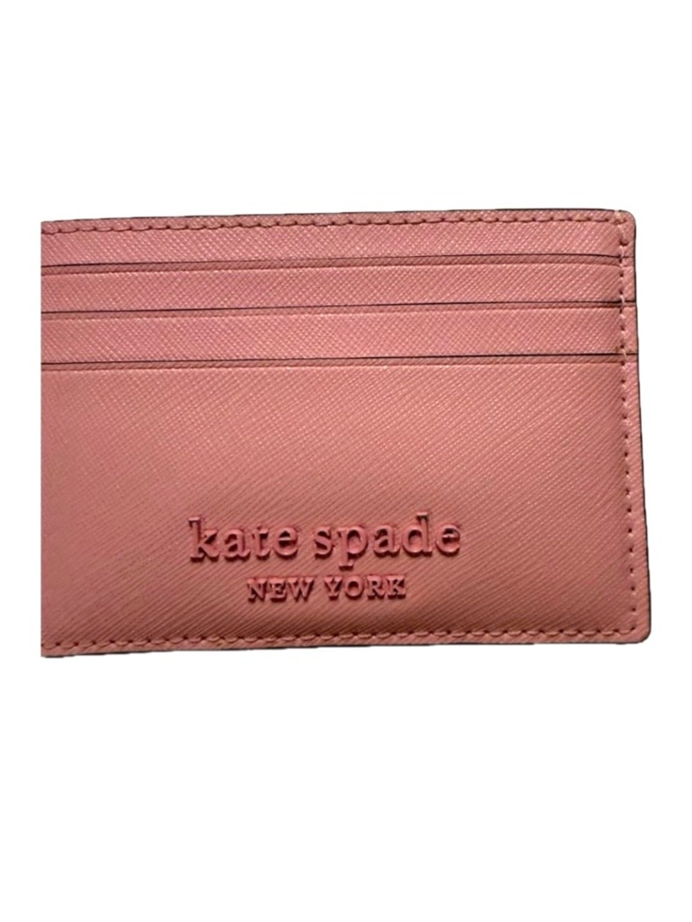 KATE SPADE Pink Card Holder with Oversized Pinpoint Logo